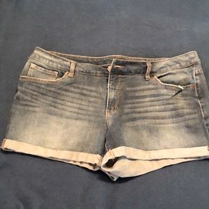 Time and Tru cuffed denim shorts.